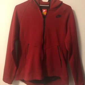 red nike tech jacket